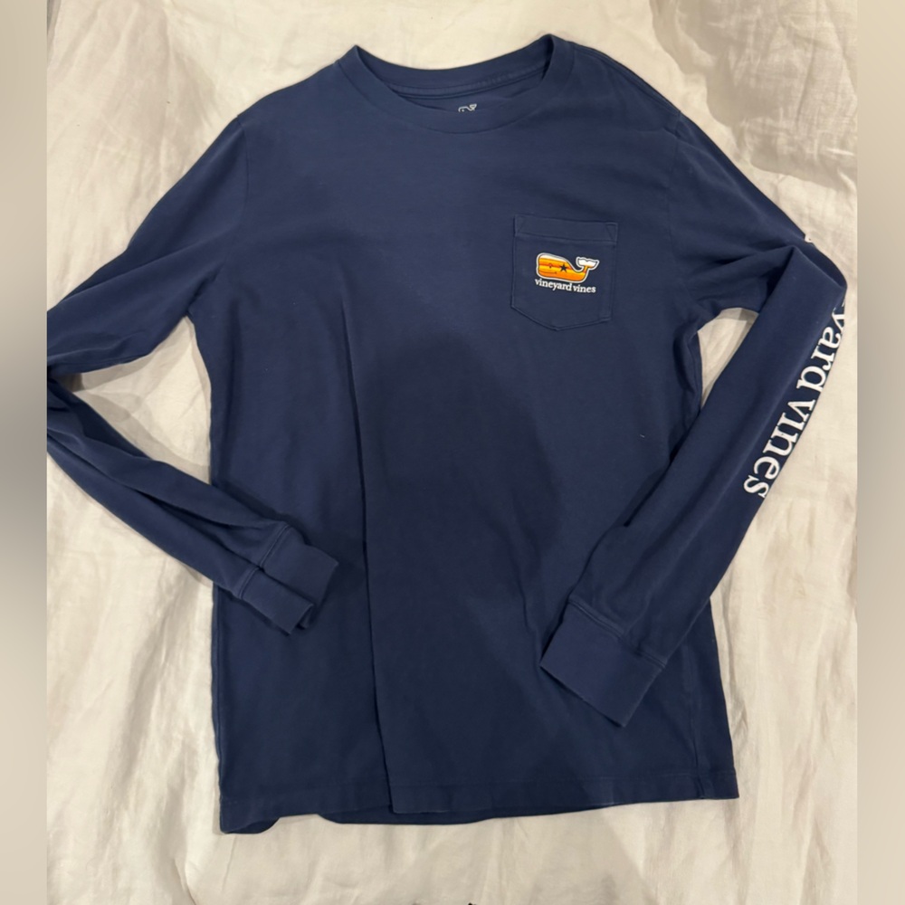Vineyard Vines Astros Boys Shirt- medium Navy